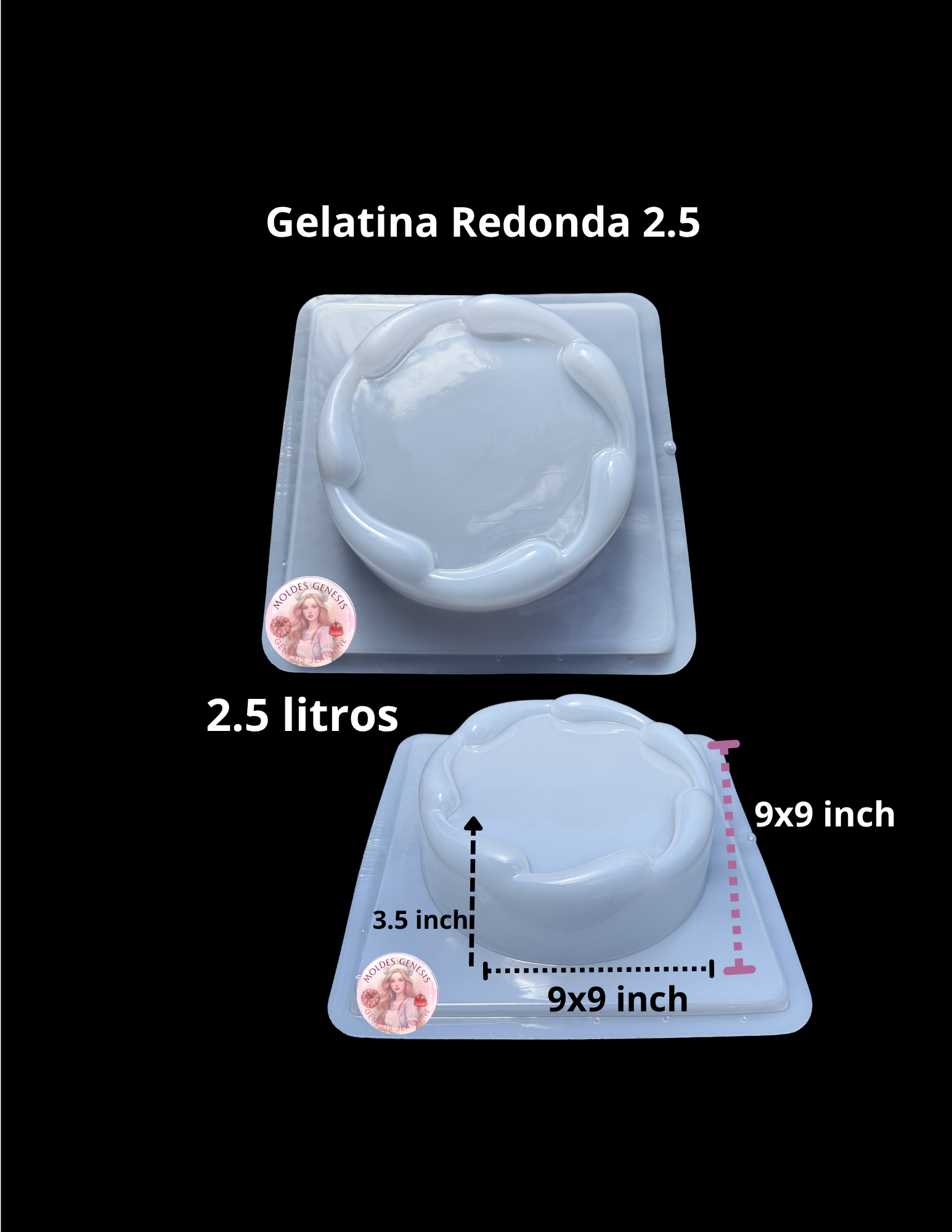 Molde redondo con diseño de olas 🌊