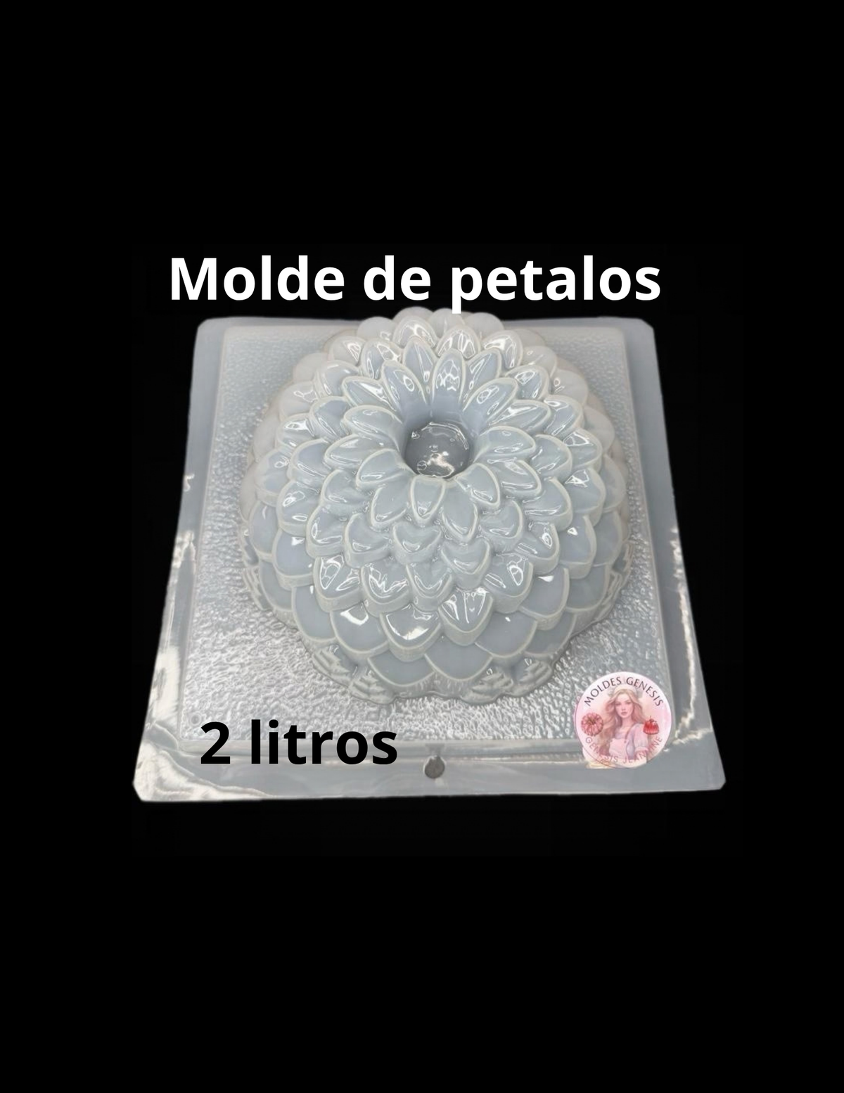 Molde de pétalos de flor de 2 litros