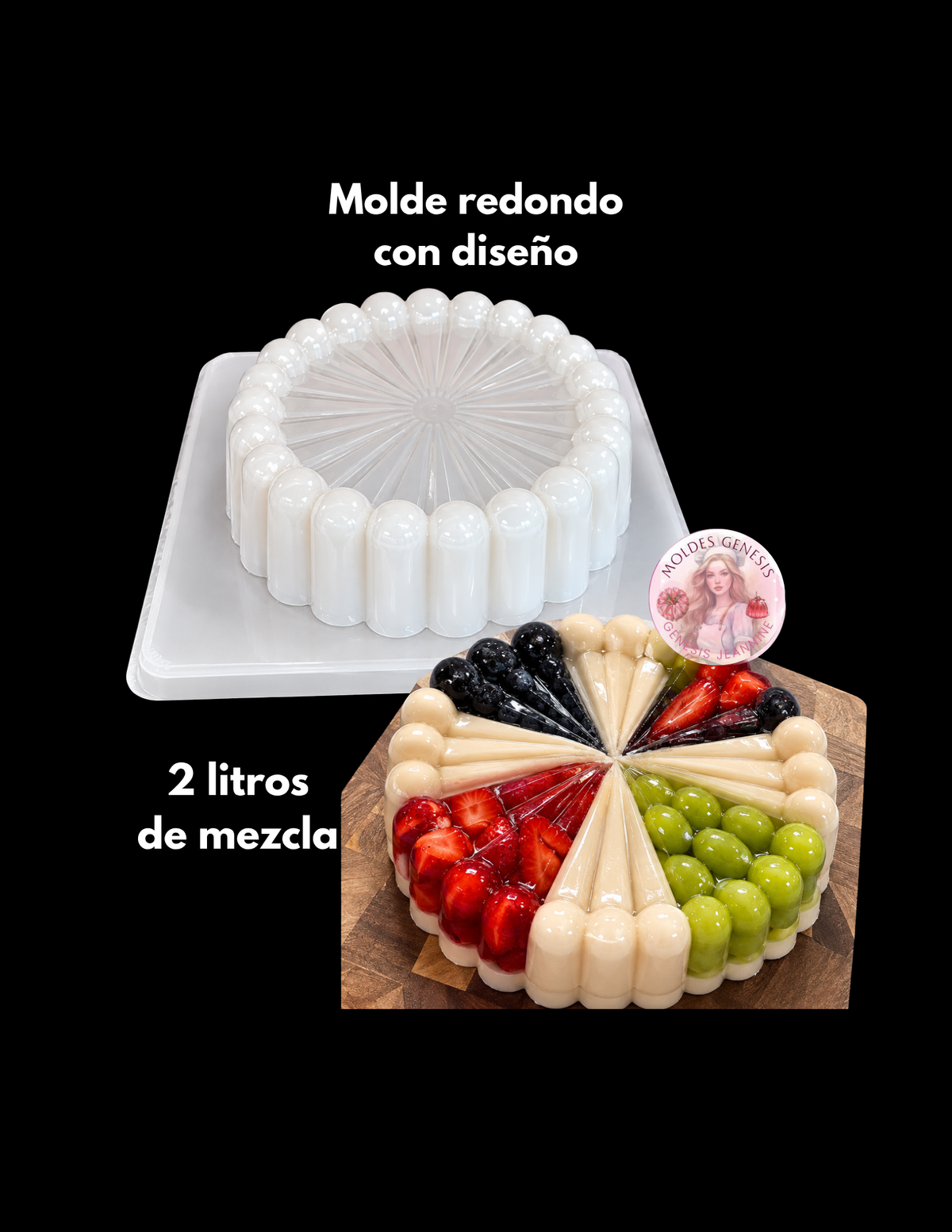 Molde de plástico para gelatina