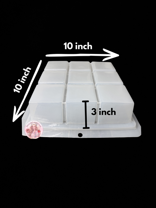 Molde de plástico en forma de cuadros