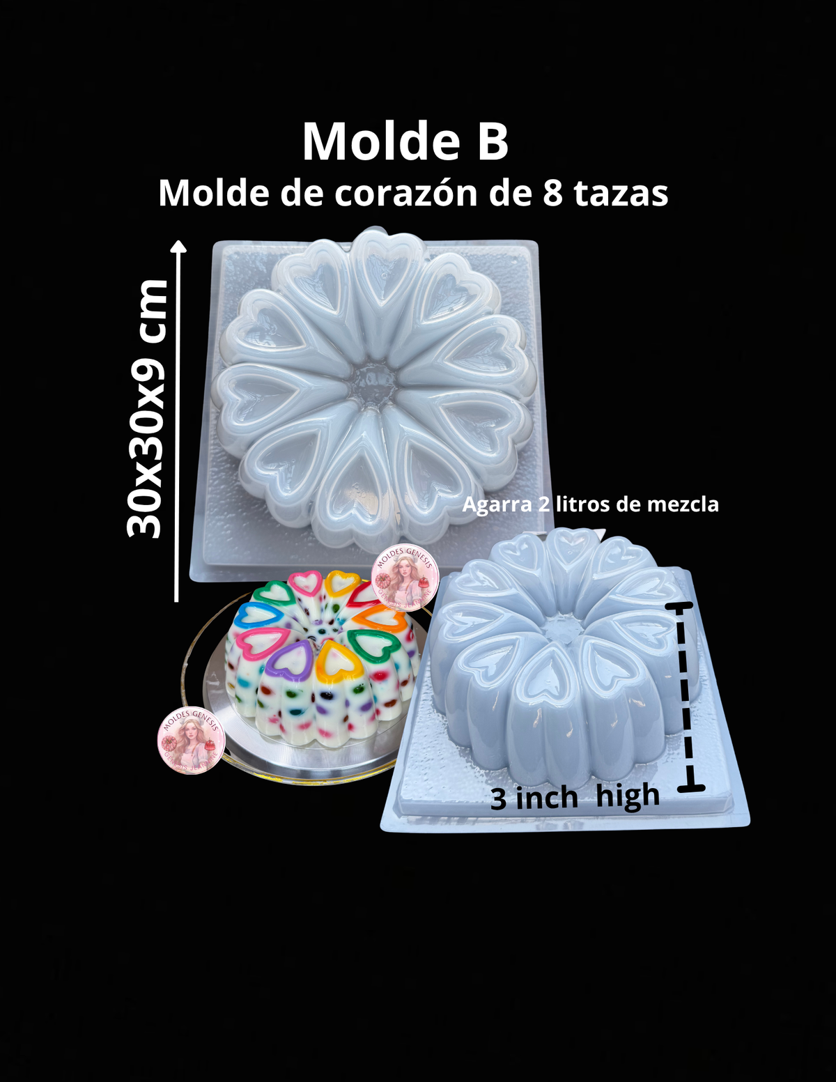 Molde de corazones ♥️