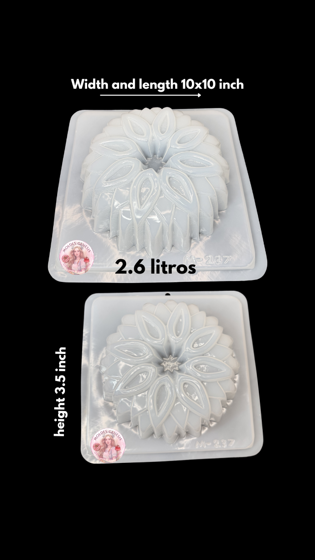 Molde en forma de flor navideña