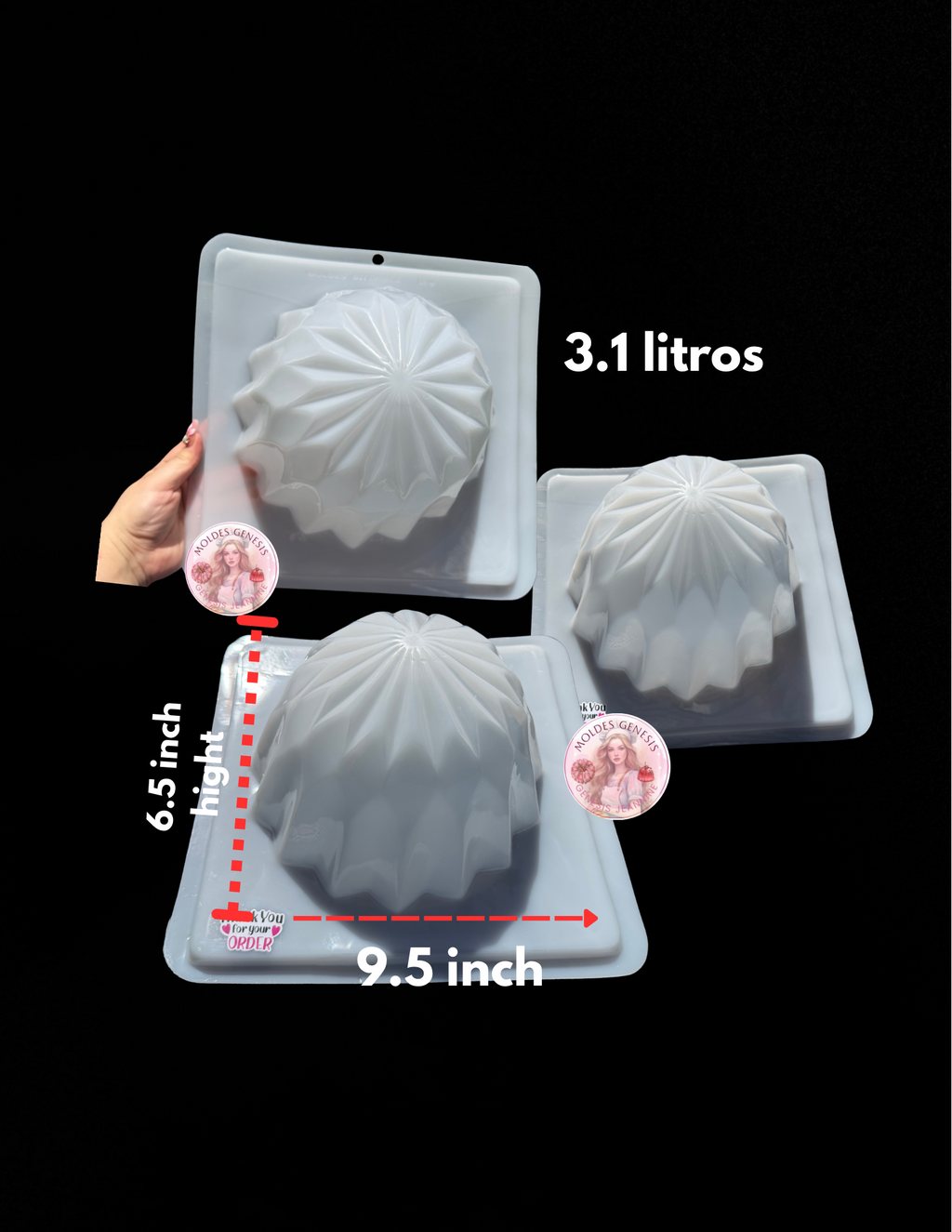 Molde en forma de falda para gelatinas creativas